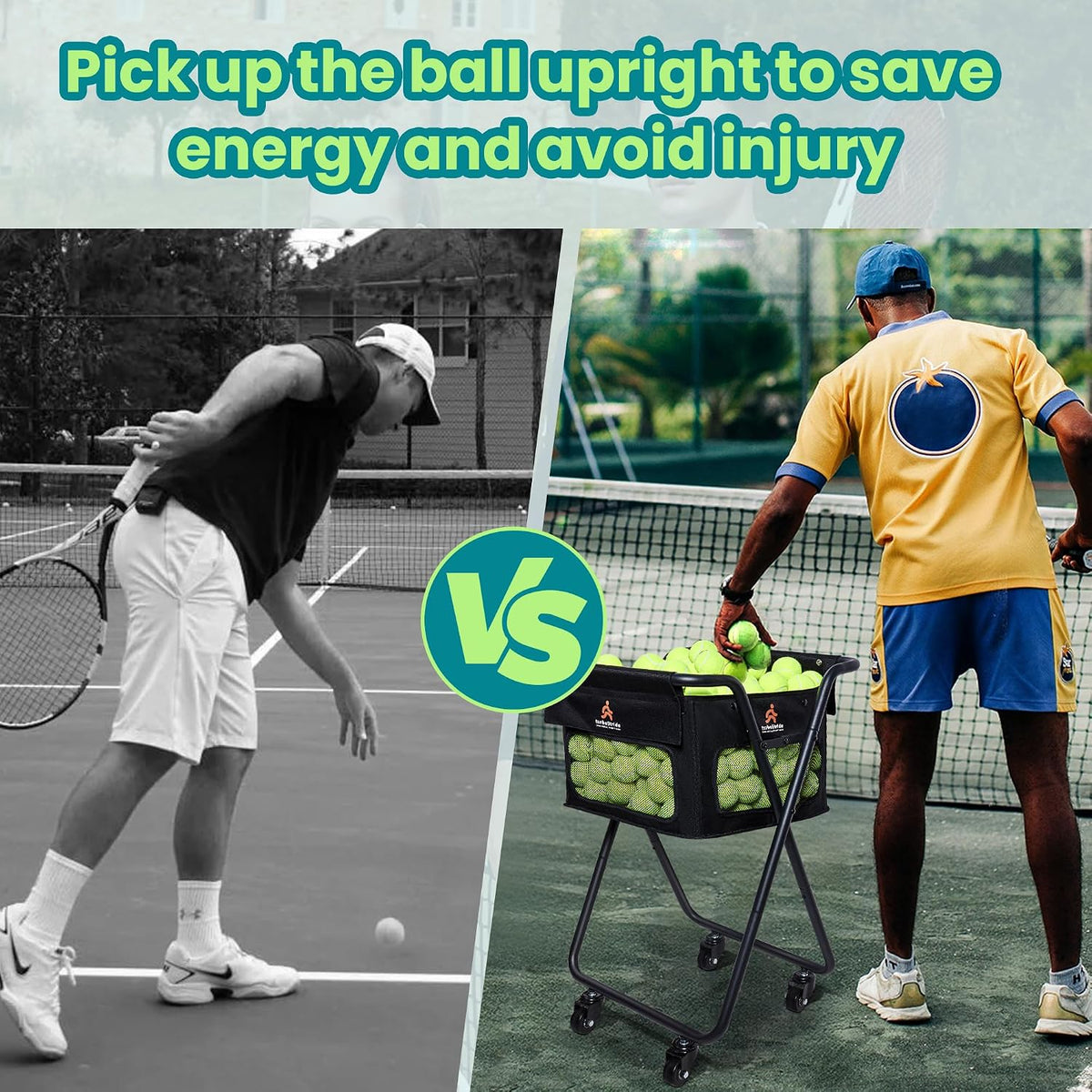 Tennis Ball Hopper for Pickup, Storage & Training