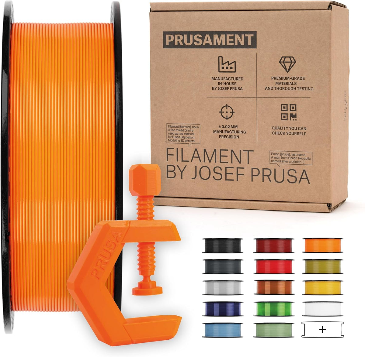 Prusament PETG Prusa Orange 1.75mm 1kg 3D Printer Premium Filament