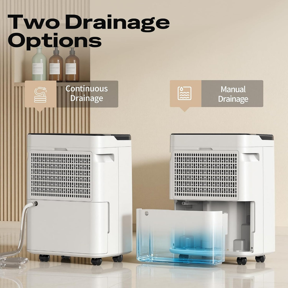 AIRPLUS Max 70 Pint Quiet Dehumidifier for Home Bedroom up to 5500 Sq Ft