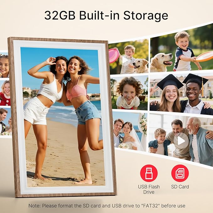 Frameo 10.1" Digital Picture Frame, Smart WiFi Digital Photo Frame