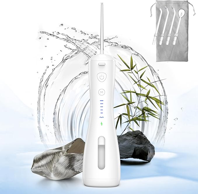 Water Flosser 6 Modes & IPX7 Waterproof Rechargeable Oral Irrigator Water...