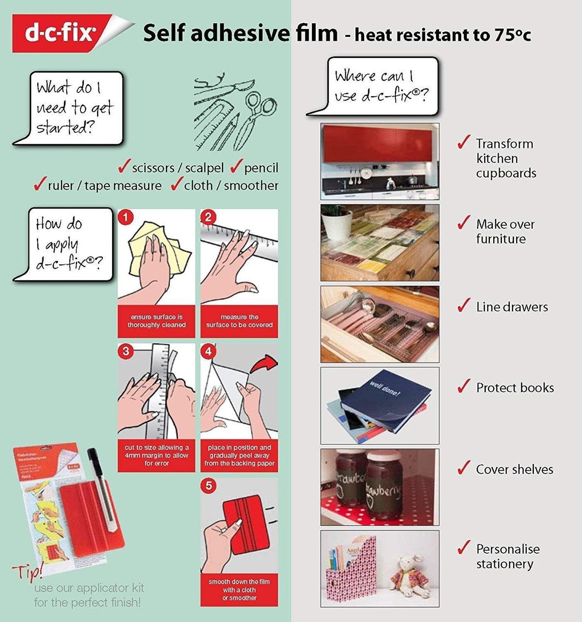d-c-fix 346-0276-2PKA Self-Adhesive Privacy Glass Window Film, 17" x 78&...