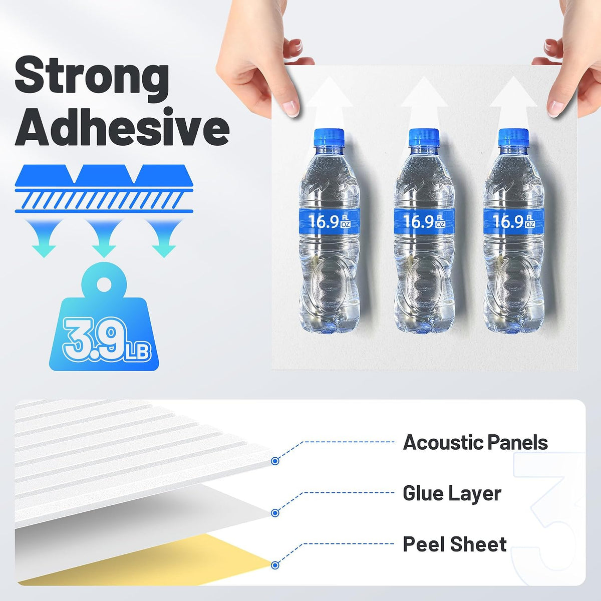 12 Pack Sound Proof Foam Panels for Walls, Acoustic Panels Self-Adhesive