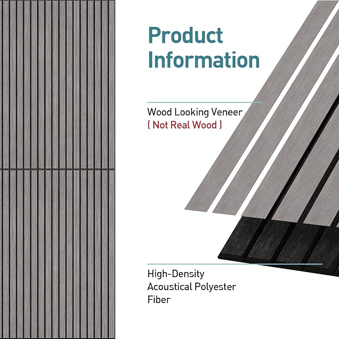 UMIACOUSTICS 6 Packs Acoustic Panel, 47.2 x 23.6 Inches Decorative Sound Proof
