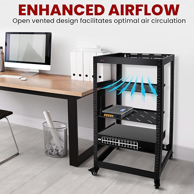 Pyle 20U Open Frame Server Rack