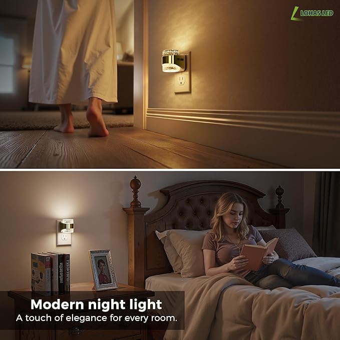 L LOHAS LED 2 Pack 3CCT Night Lights Plug into Wall, 3000K/4000k/5000K
