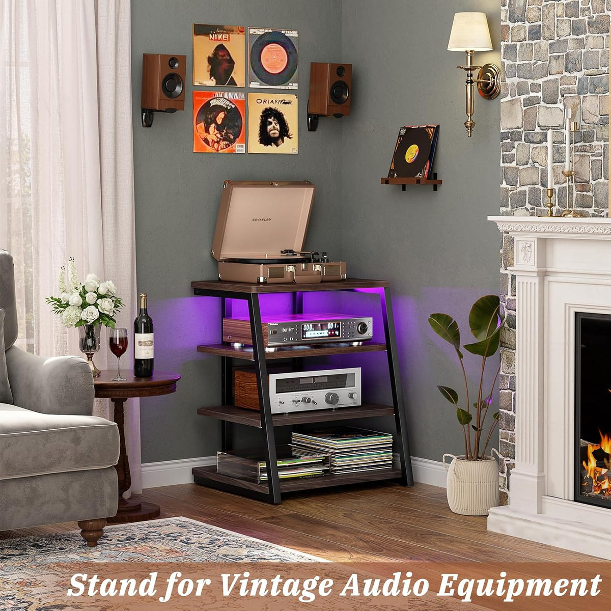 AV Media Stand, Stereo Stands and Racks Small Entertainment Center