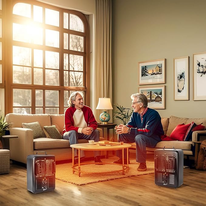 Milkhouse Space Heater, 1300W/1500W Electric Heater (2 Packs)
