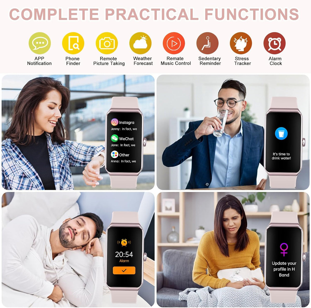Fitness Tracker with 24/7 Heart Rate Blood Pressure Sleep Tracking, 1.47'...