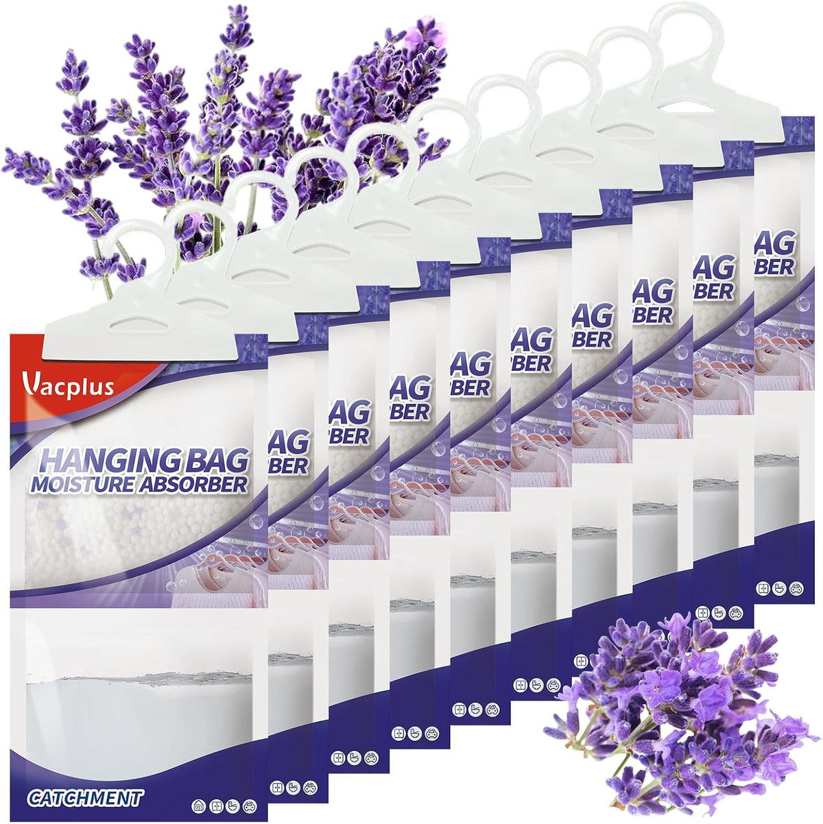 Vacplus Moisture Absorber, 9.8 OZ Hanging, Strong Absorption, Lavender