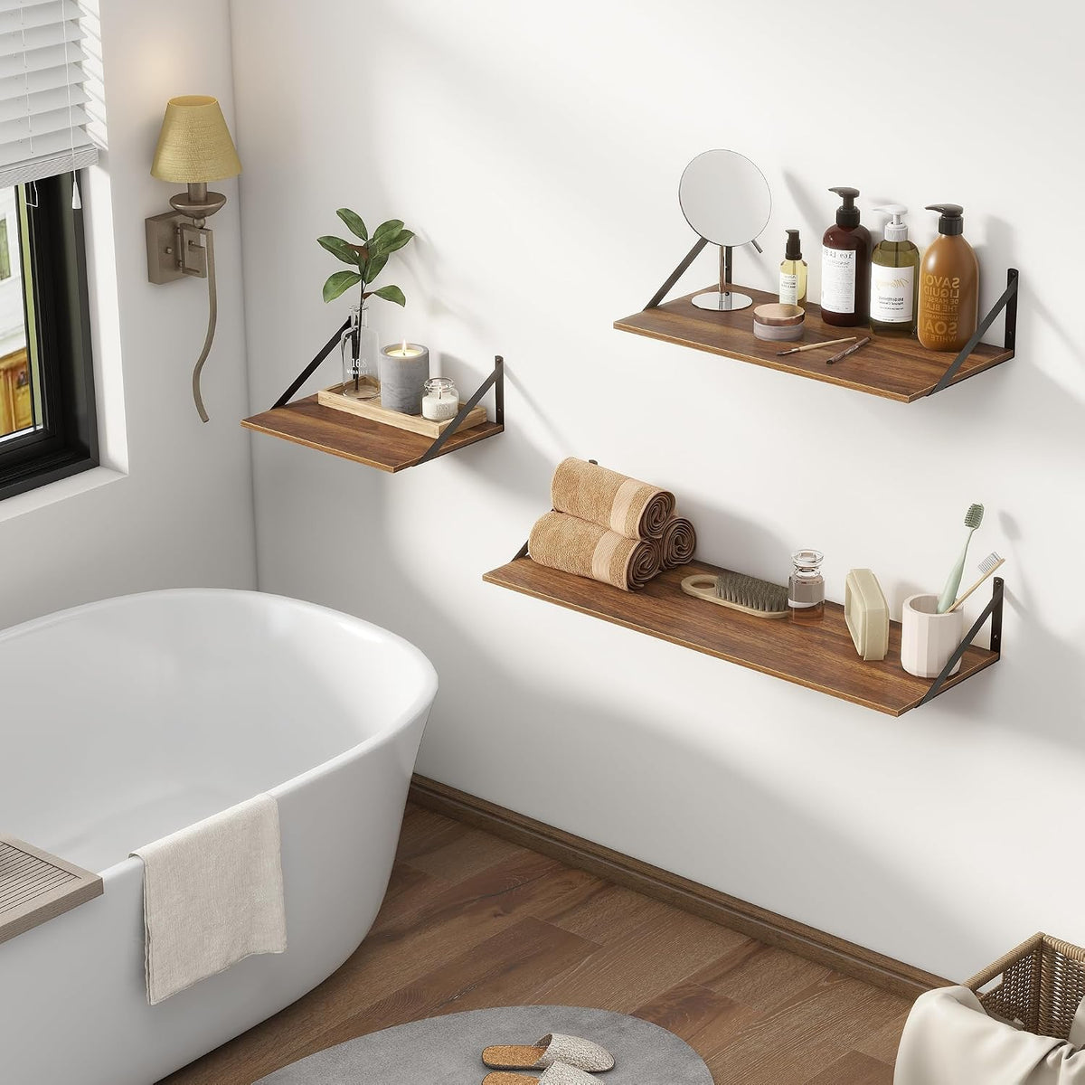 Deep Floating Shelves, 12 Inch Deep Floating Shelves (Set of 2)