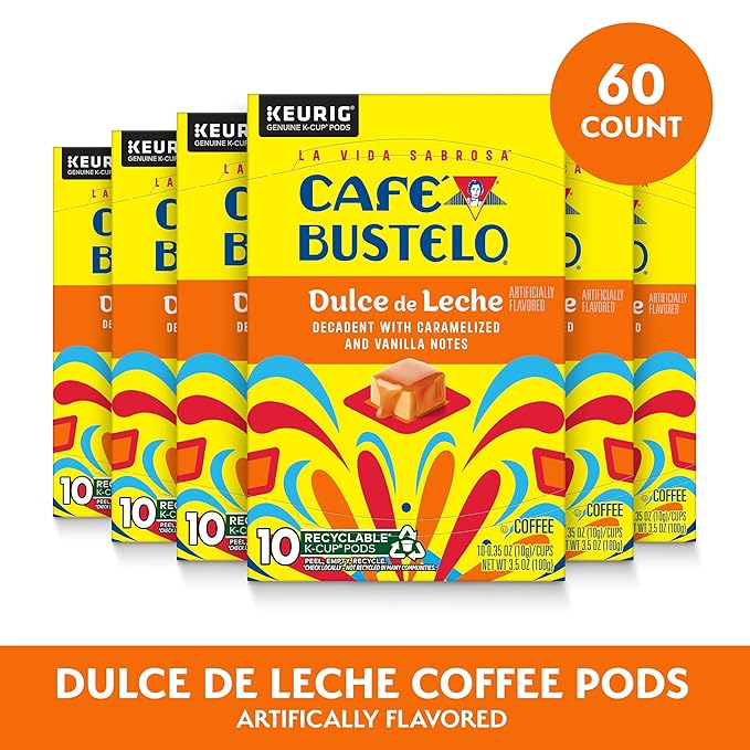 Café Bustelo Dulce de Leche Artificially Flavored Coffee, 10 Ct. K-Cup pods (...