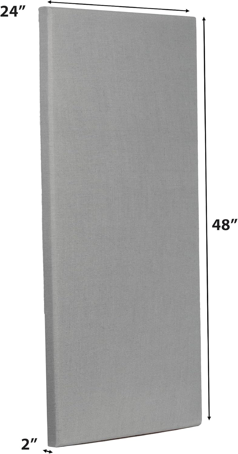 ATS Acoustic Panel 24x48x2 Inches, Beveled Edge (Fog)