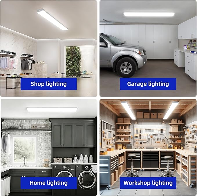 hykolity 4FT LED Wraparound Light, 4 Foot LED Wrap Light Fixture, Flush Mount