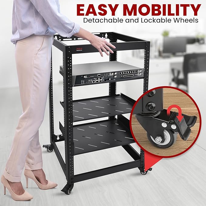 Pyle 20U Open Frame Server Rack