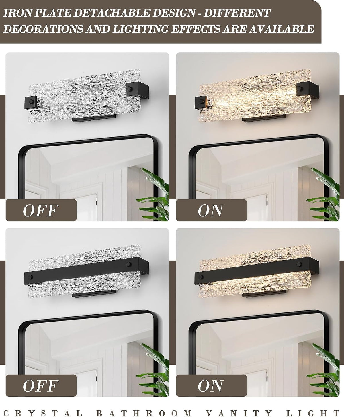 16.5" LED Bathroom Vanity Light, Matte Black, 3 CCT Dimmable