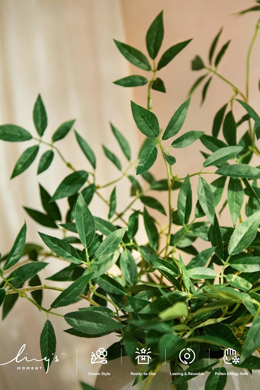Ling's moment Rosa Banksiae Artificial Vines, Silk Greenery Garlands