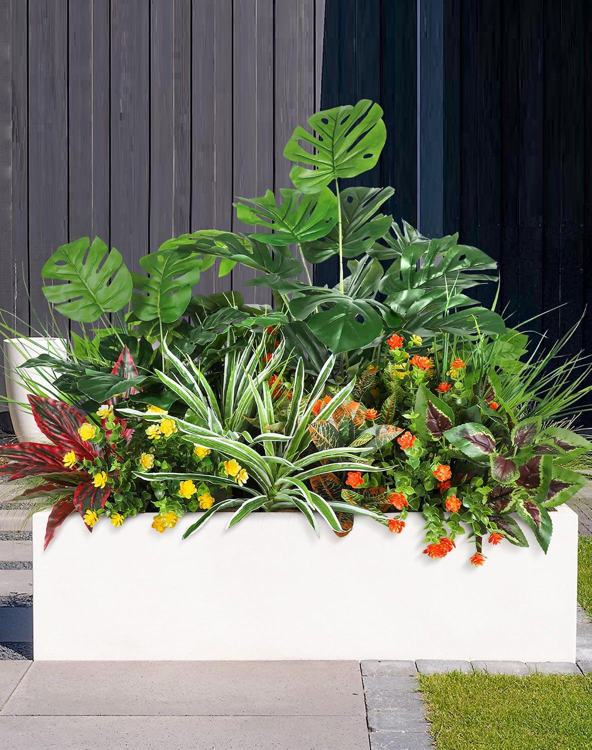 18 Pcs Artificial Plants for Outdoors Fake Greenery Stems