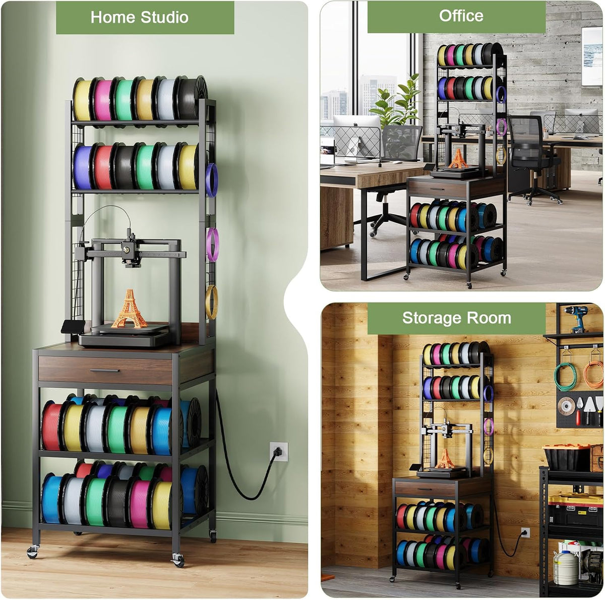 3D Printer Stand with Filament Storage,Shelf for 3D Printer