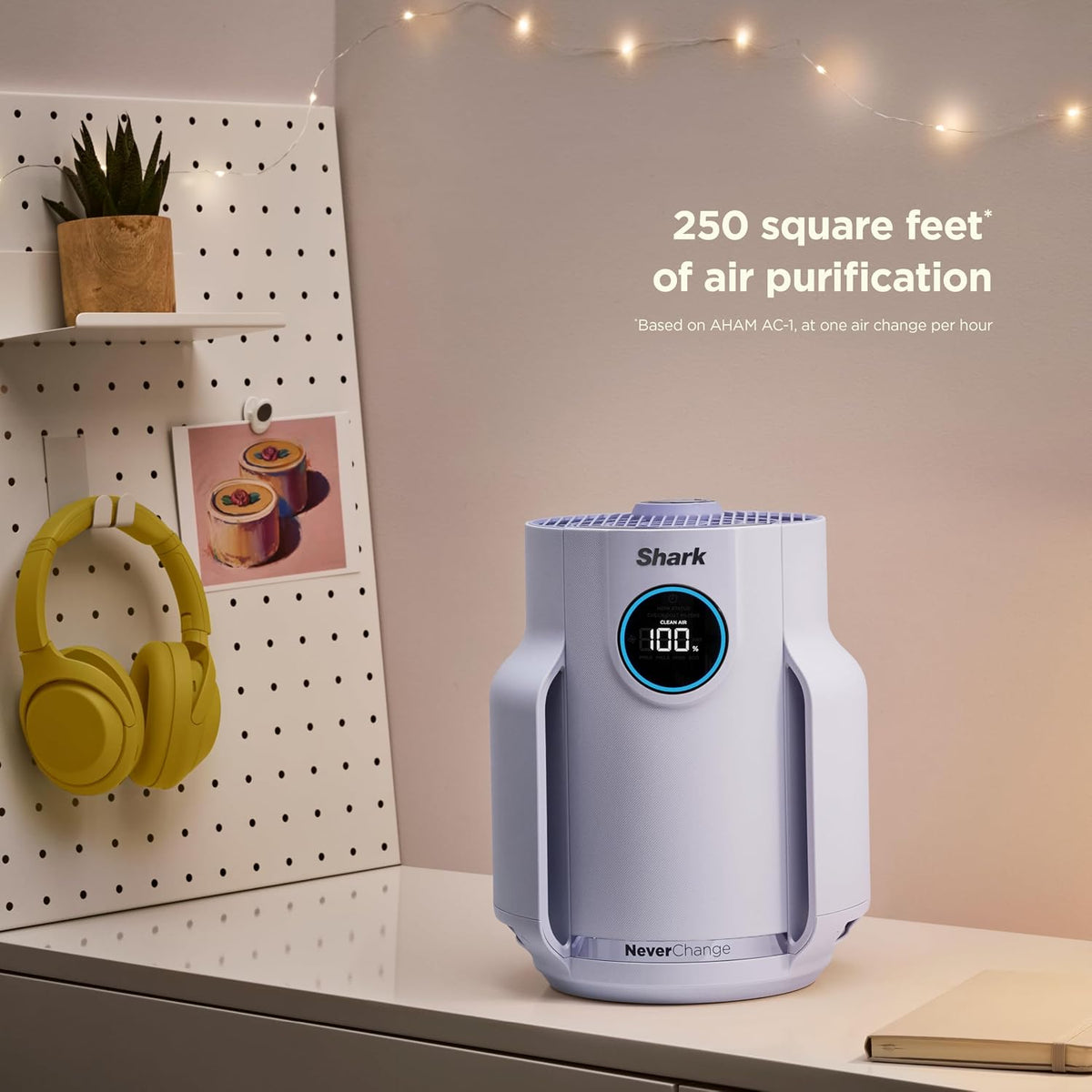 Shark NeverChange Compact Pro Air Purifier, HP072PL, Lilac
