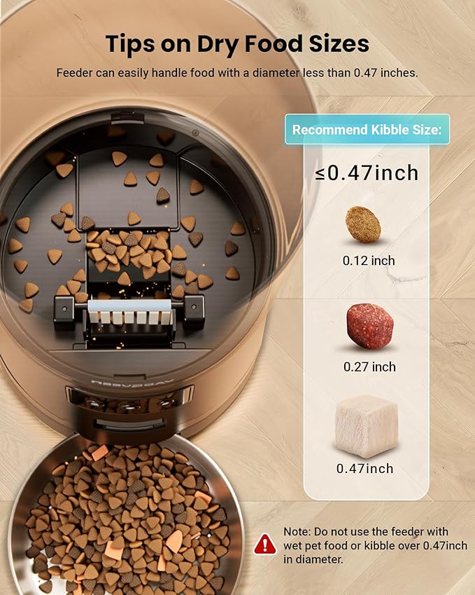 Automatic Cat Feeder for 3 Cats, 6L/25 Cup Cat Food Dispenser