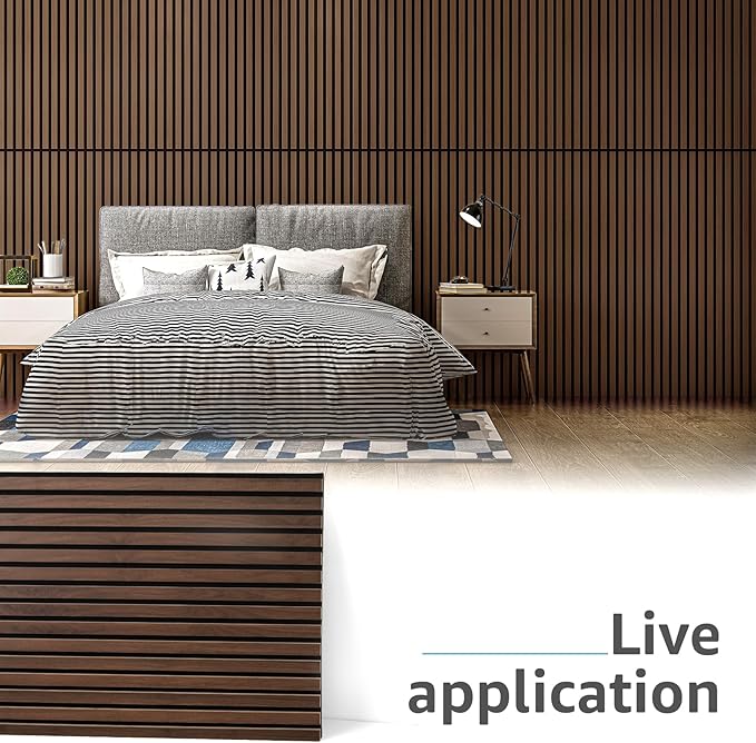 Art3d 4 Pack 47.2 x 23.6in. Wood Slat Acoustic Panels