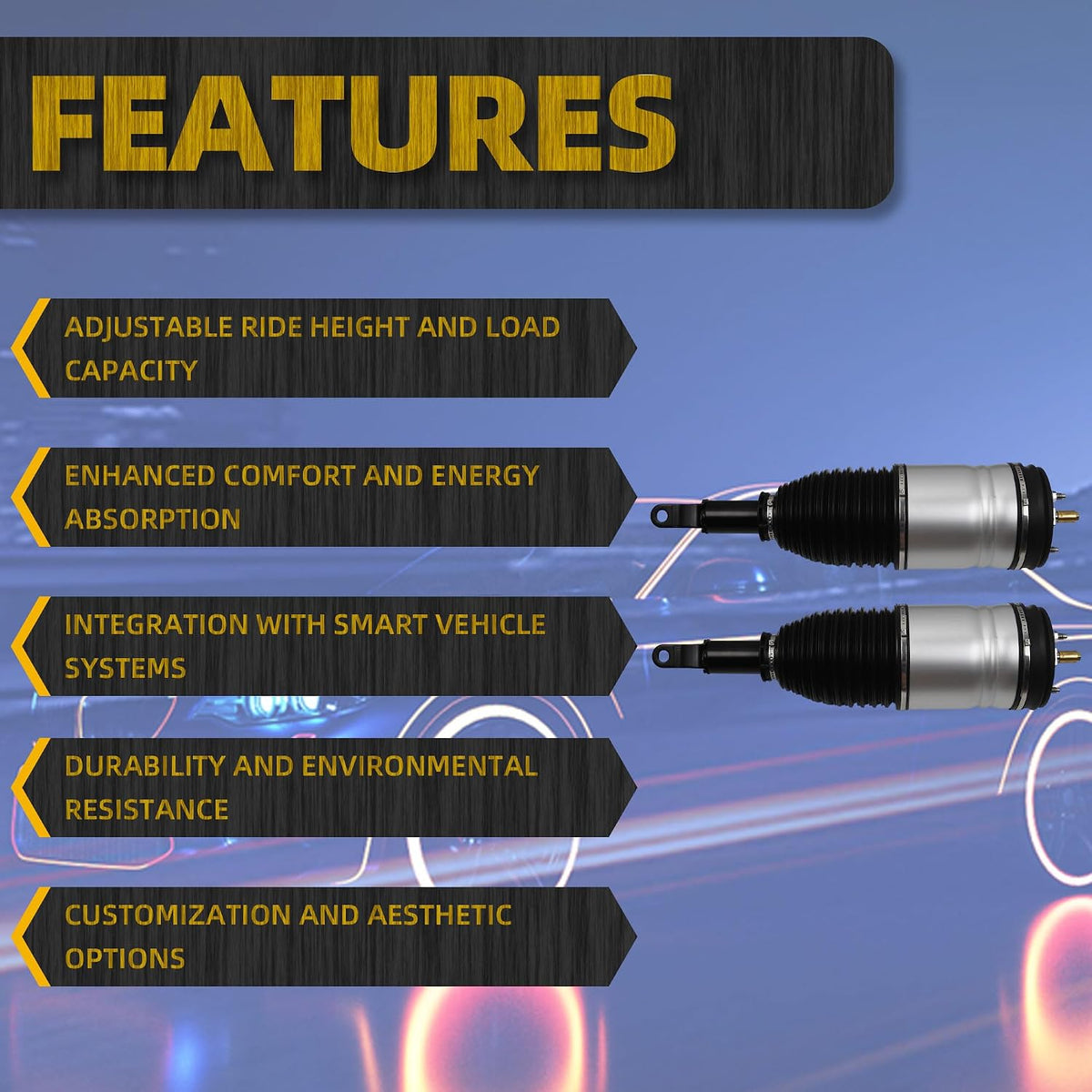Dasbecan Front Air Suspension Shock Absorber Compatible with Dodge Ram 1500