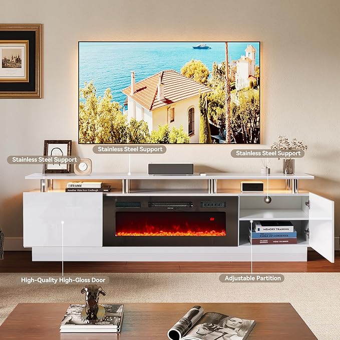 oneinmil Fireplace TV Stand