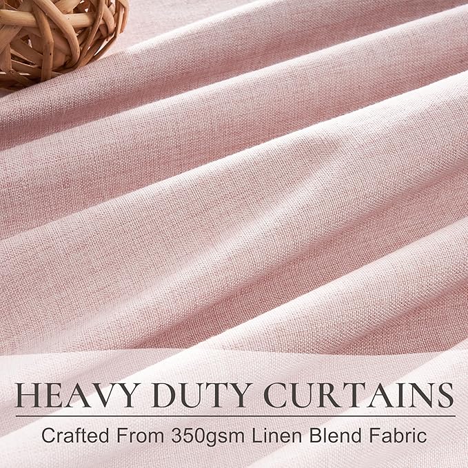 BabyPink Curtains for Girls Room, Cute Blackout Bedroom Curtains Aesthetic 84
