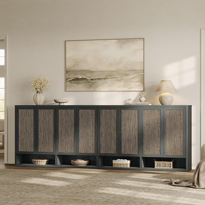 SICOTAS Rattan Shoe Storage Cabinet