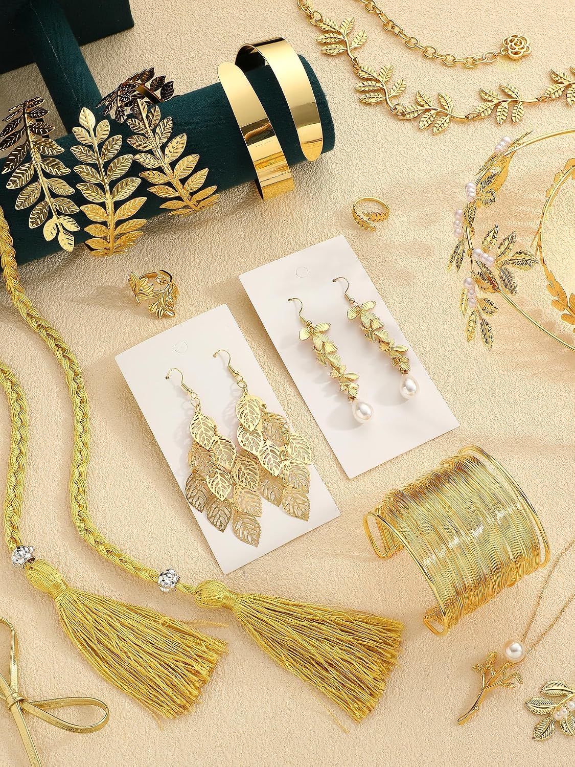 JenPen 15 Pcs Greek Goddess Costume Accessories Set for Women,Stylish
