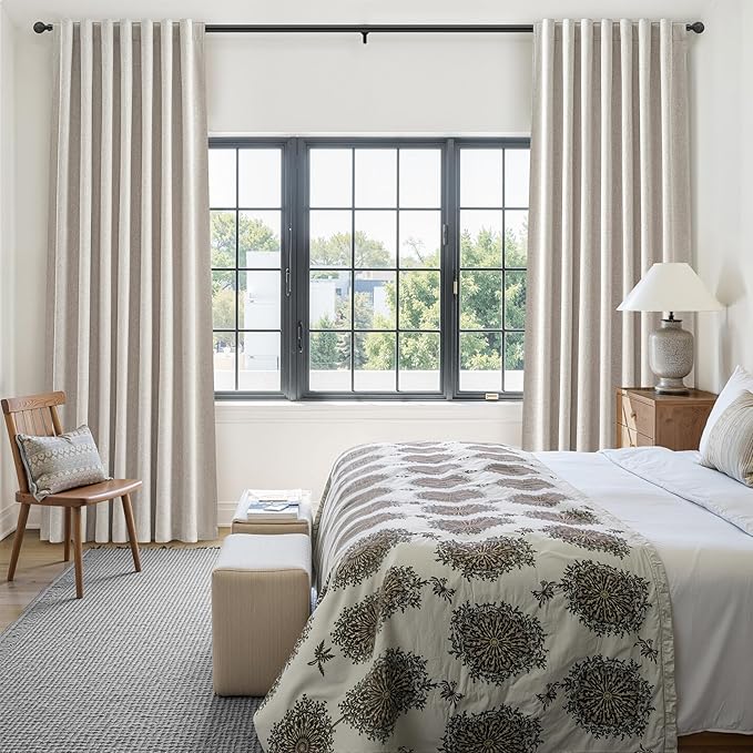 108 Inch Curtains 2 Panel Set Burg Modern Decorative Dark Out Curtains