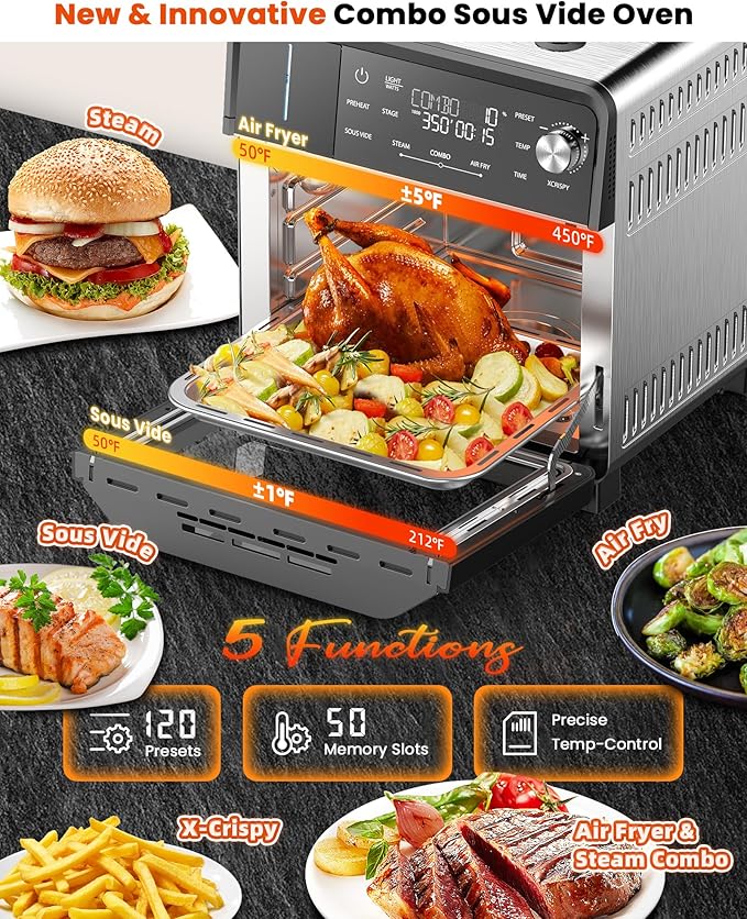 Nuwave Combi Steam Oven, Non-Toxic Stainless Steel Multi-Cooker
