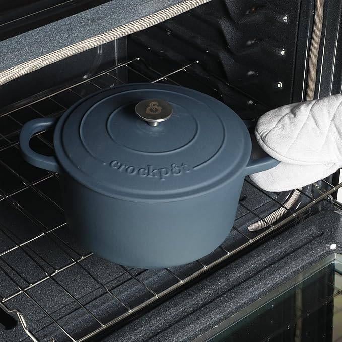 Crock-Pot Artisan 5-Quart Round European Enameled Cast Iron Dutch Oven