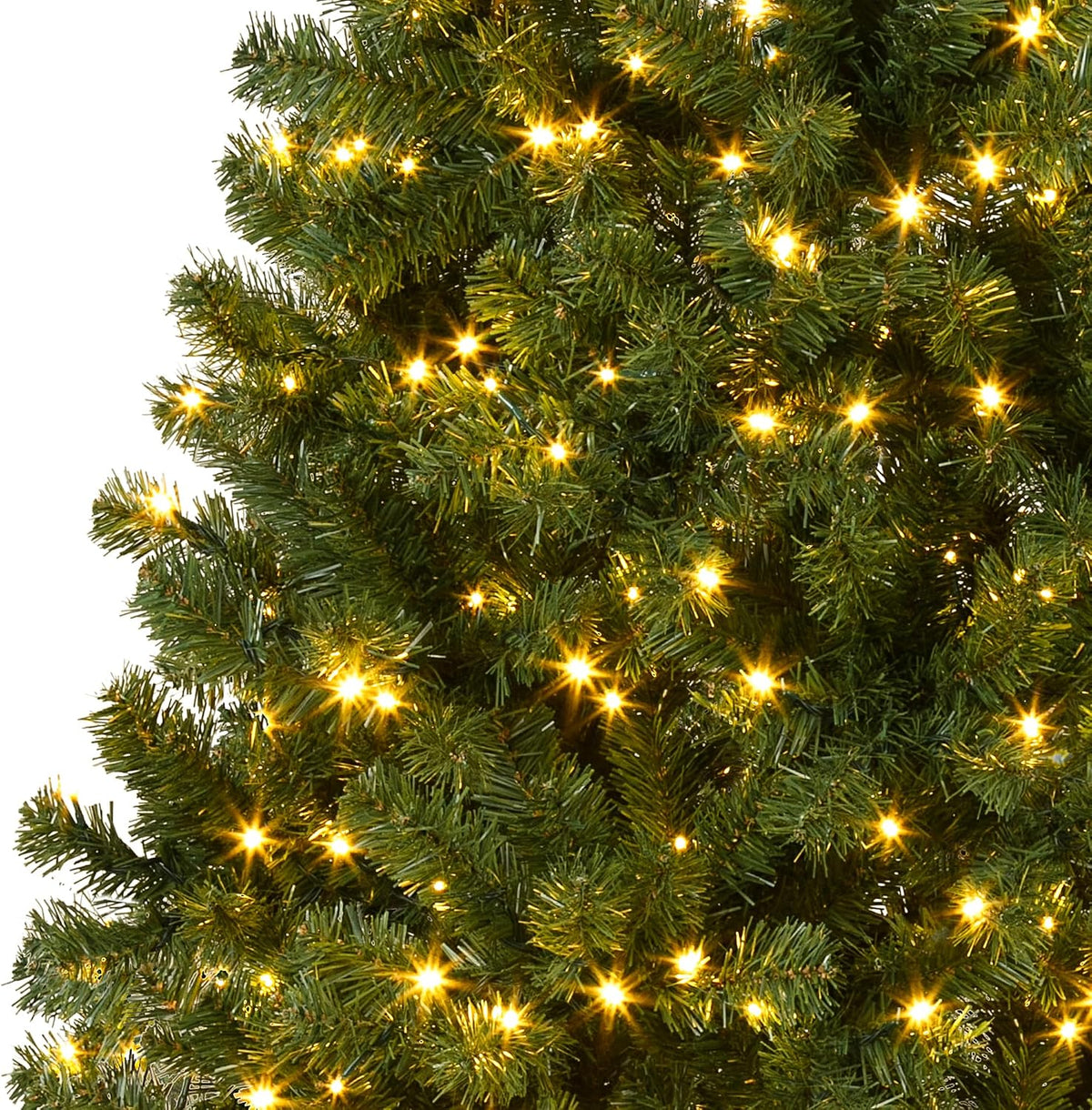 GAOMON 6ft Prelit Wide Fraser Fir Artificial Christmas Tree with RGBW Light