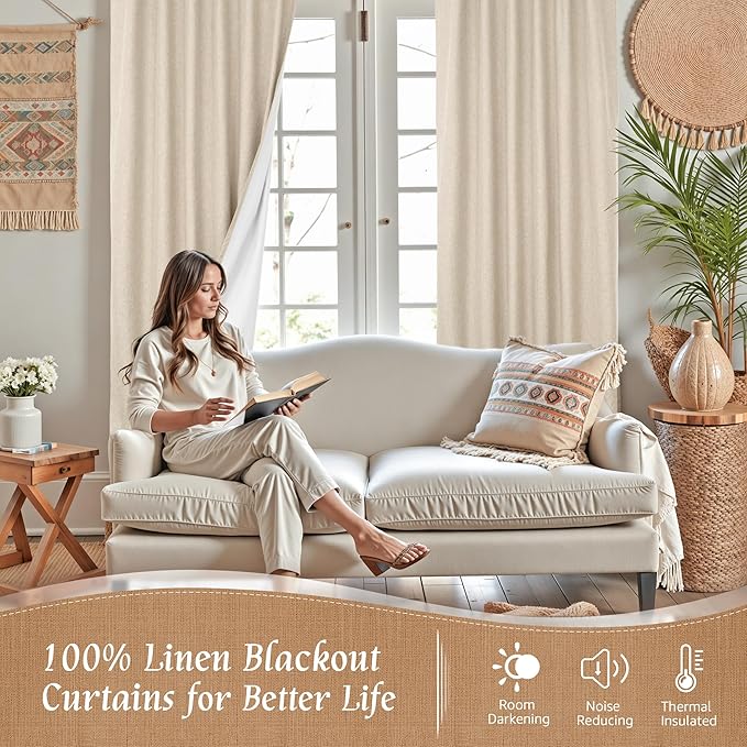 LAMIT 100% Blackout Window Curtains