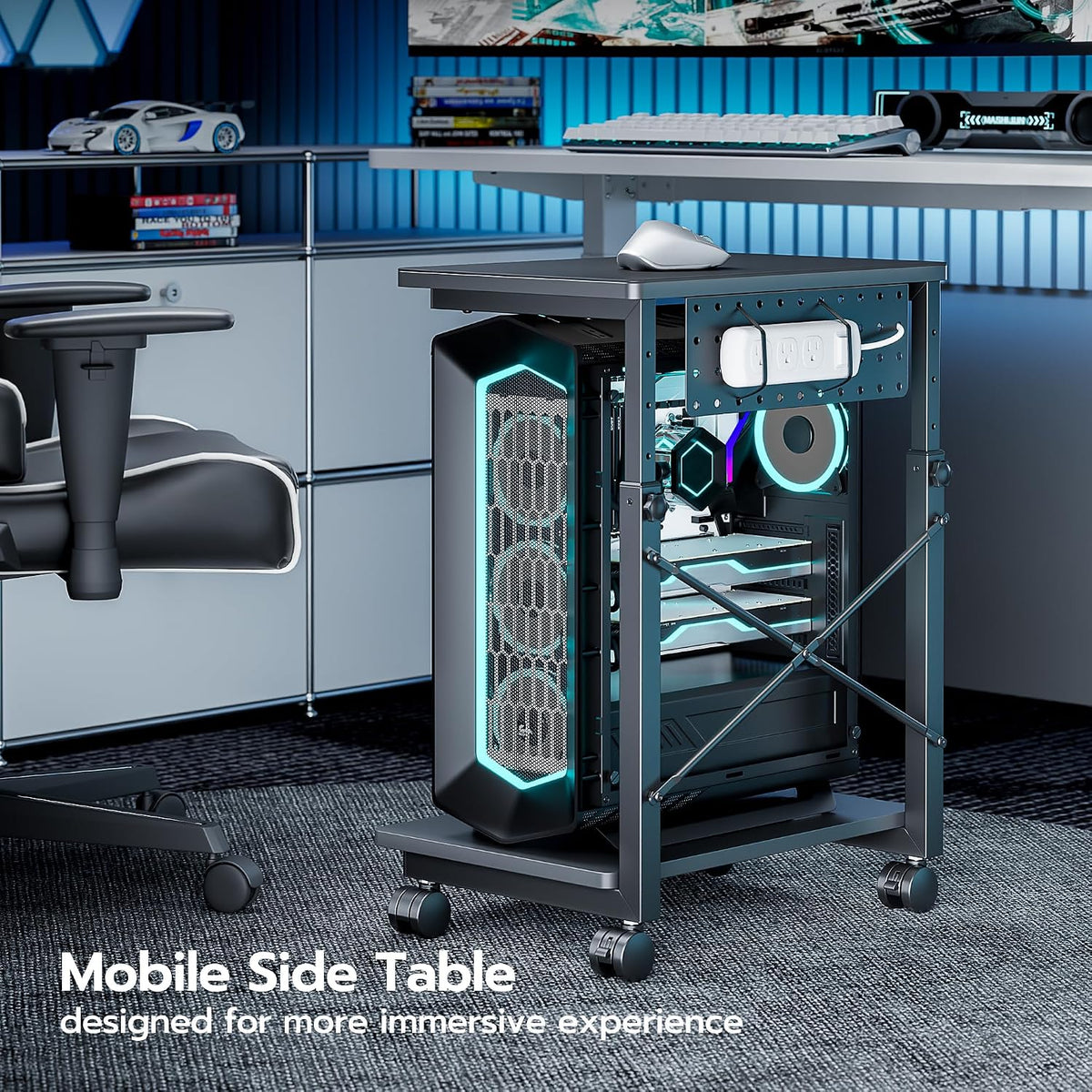 ARES WING Height Adjustable Computer Tower Stand Fits 21.7"-33.5"