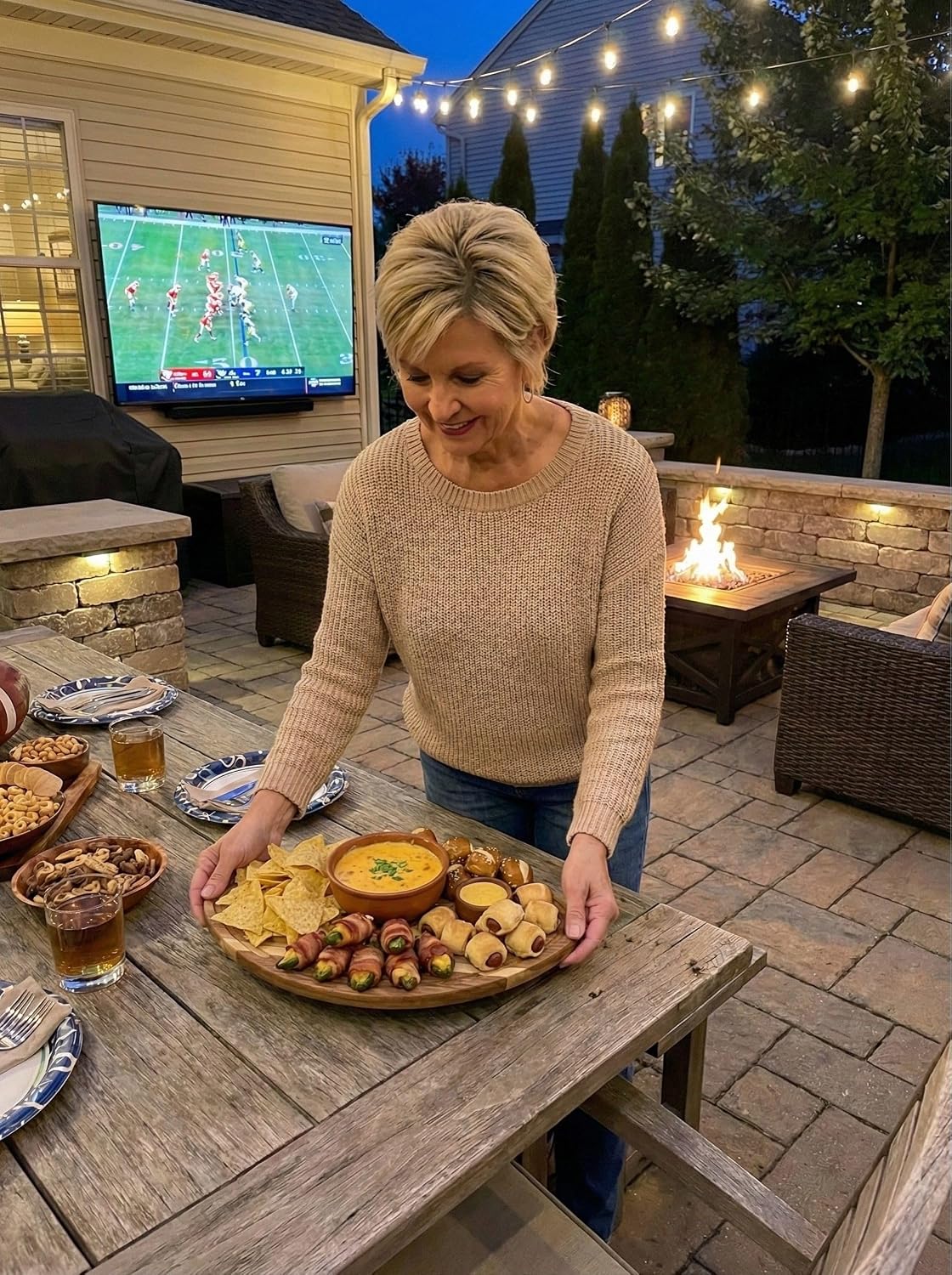 American Football Charcuterie Board 16X9.5 Inch, Game Day Hosting Tray