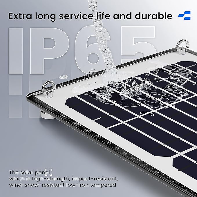 POWOXI Solar Panel Kit 12V 20W Magnetic + MPPT Charge Controller Waterproof