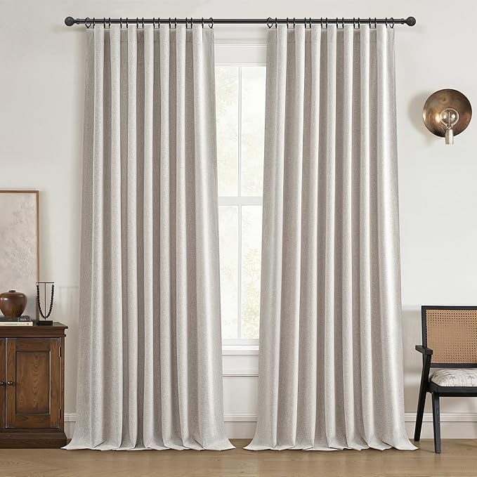 108 Inch Curtains 2 Panel Set Burg Modern Decorative Dark Out Curtains