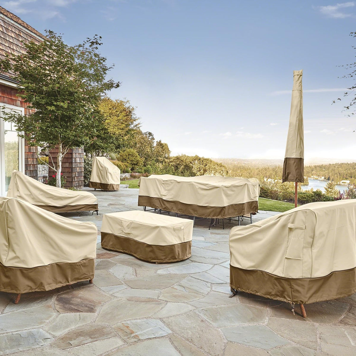 Classic Accessories Veranda Water-Resistant 25.5 Inch Stackable Patio Chair C...