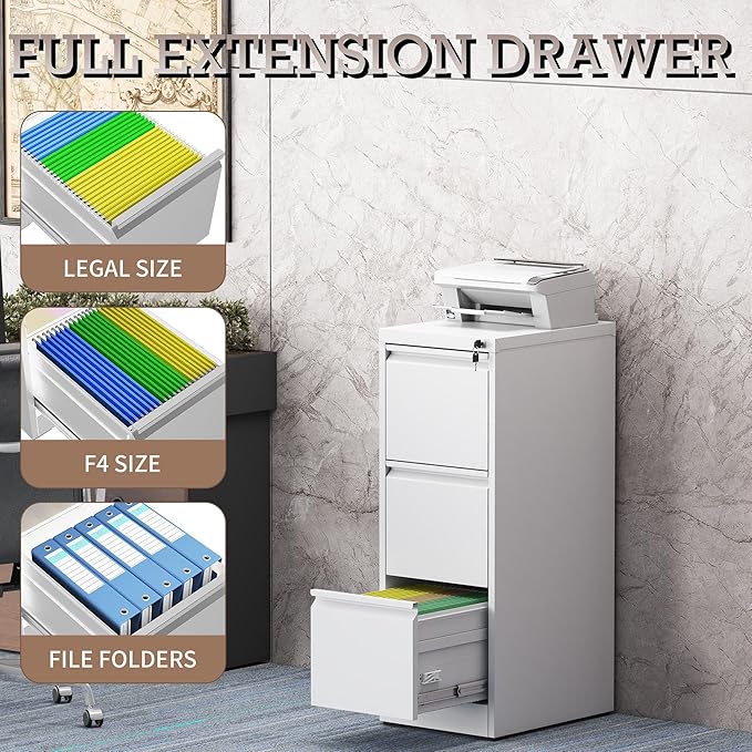 3 Drawer Vertical File Cabinet