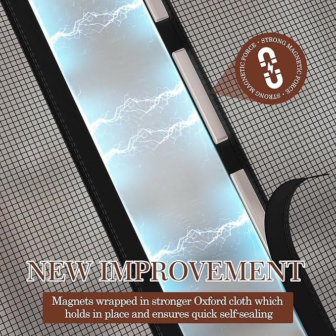 Yotache Magnetic Screen Door fits 72"x78" Doors, Screen Size 74&quo...