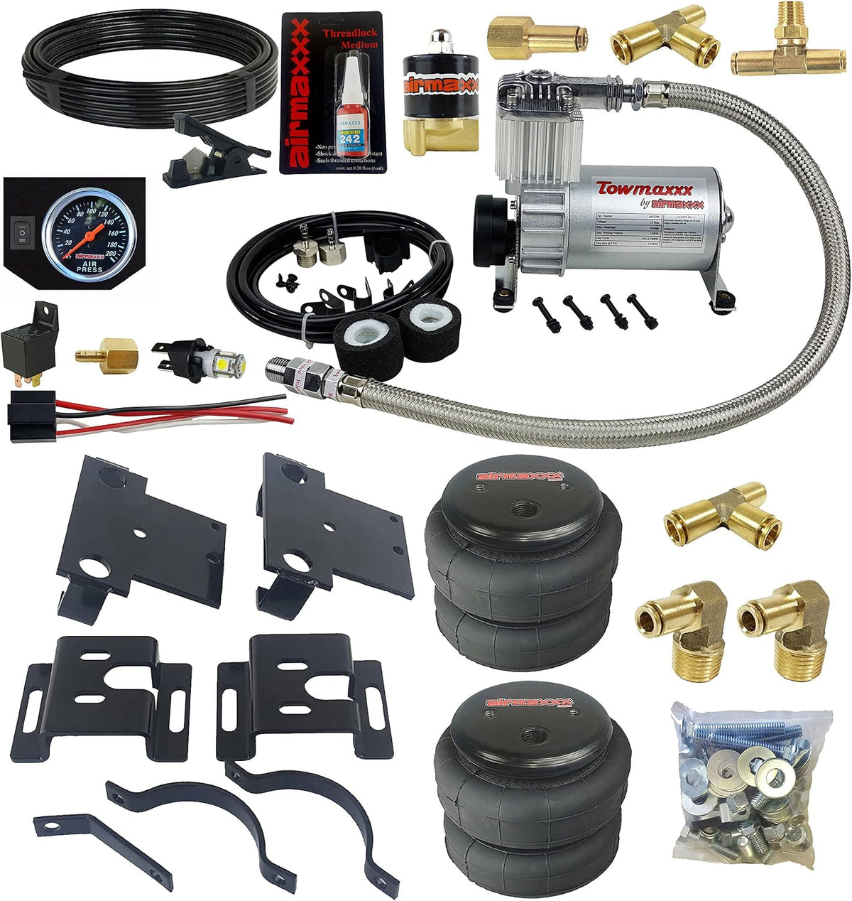 Tow Kit w/Compressor & Black Air Gauge