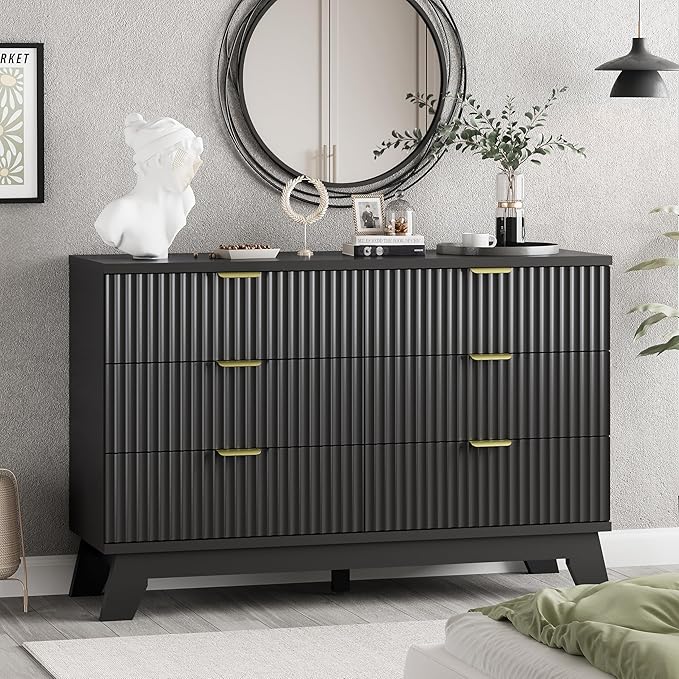 Xixini Fluted Dresser for Bedroom