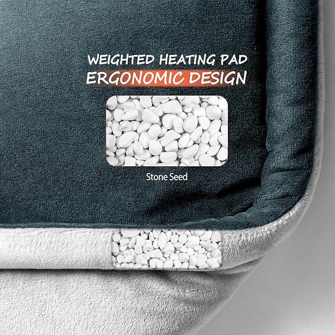 Neck Heating Pad Gifts for Dad, XL Weighted Shoulder Heat Pad, Back Pain Relief
