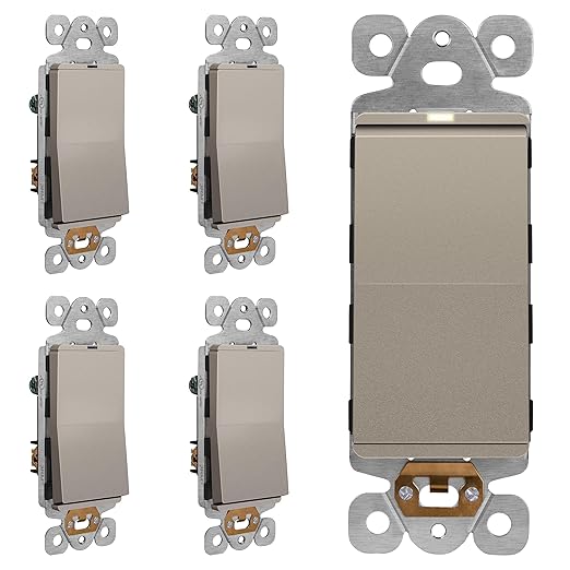 LIDER Minimalist Design Matte Finish Lighted Decorator Switch, Frameless Padd...