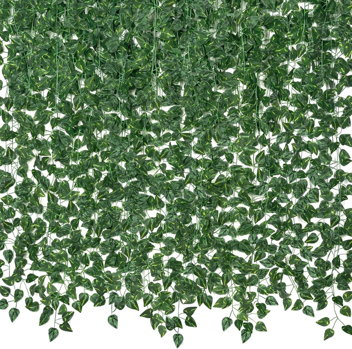 96 Pack 672Ft Artificial Ivy Garland, Fake Vines UV Resistant Greenery Leaves...
