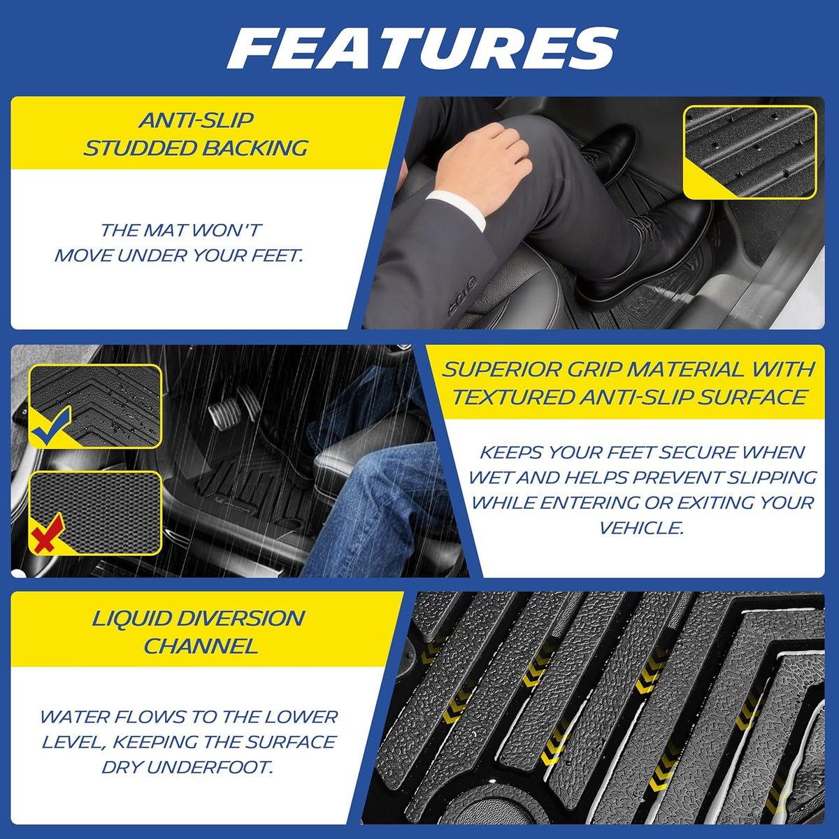 Michelin Vehicle Mats for 2024-2027 Tesla Model 3 (6 Piece)