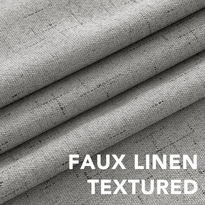 H.VERSAILTEX Linen Blackout Curtains 108 Inches Long 100% Blackout Thermal